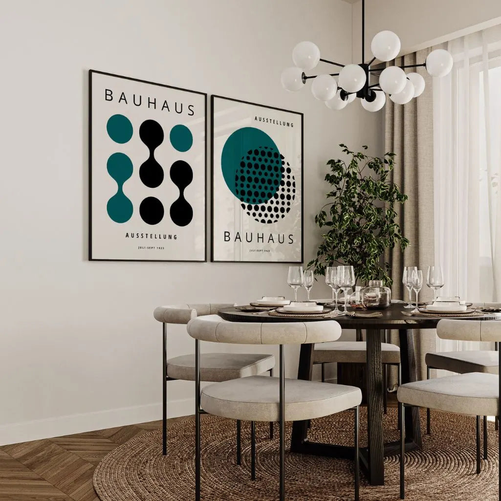 Bauhaus Nero Verde – Set di 2 poster