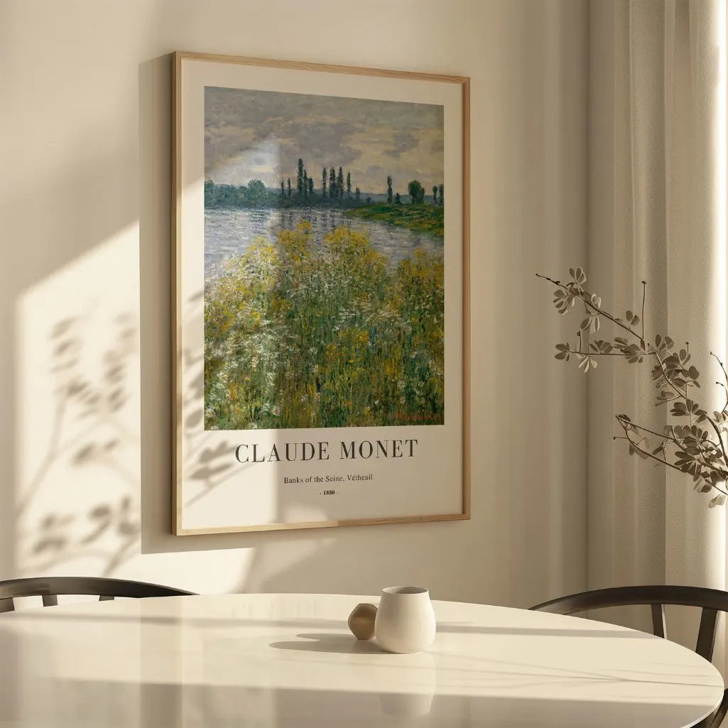 Claude Monet – Le rive della Senna a Vétheuil Poster
