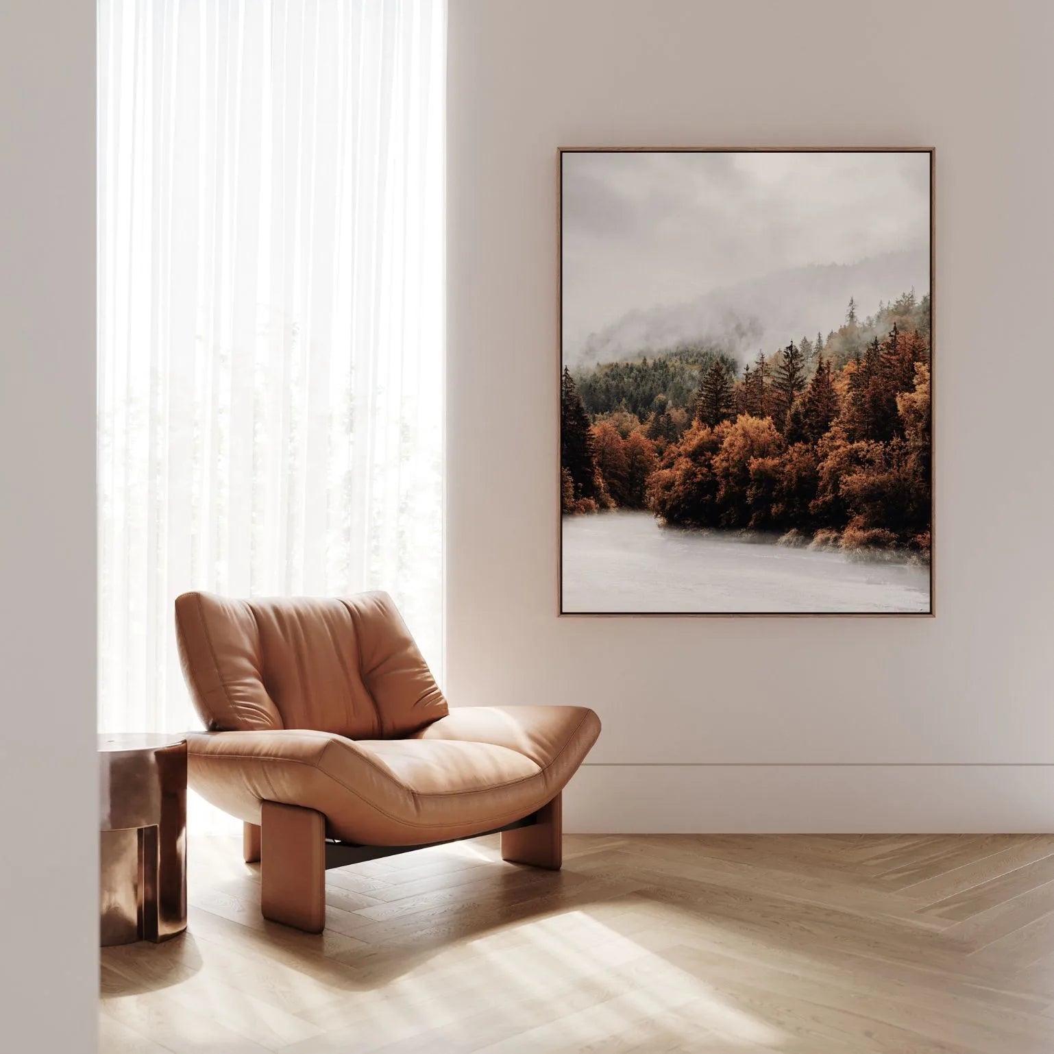 Framed Canvas Print Forest Silence