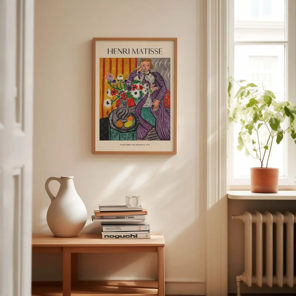 Henri Matisse Poster – Vestaglia viola e anemoni