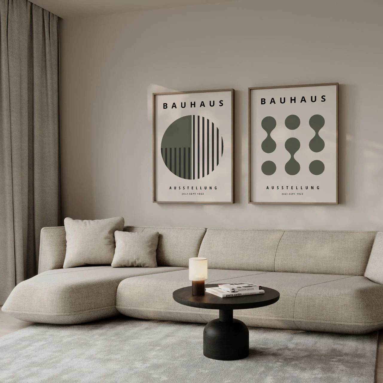 Bauhaus Verde oliva – Set di 2 poster