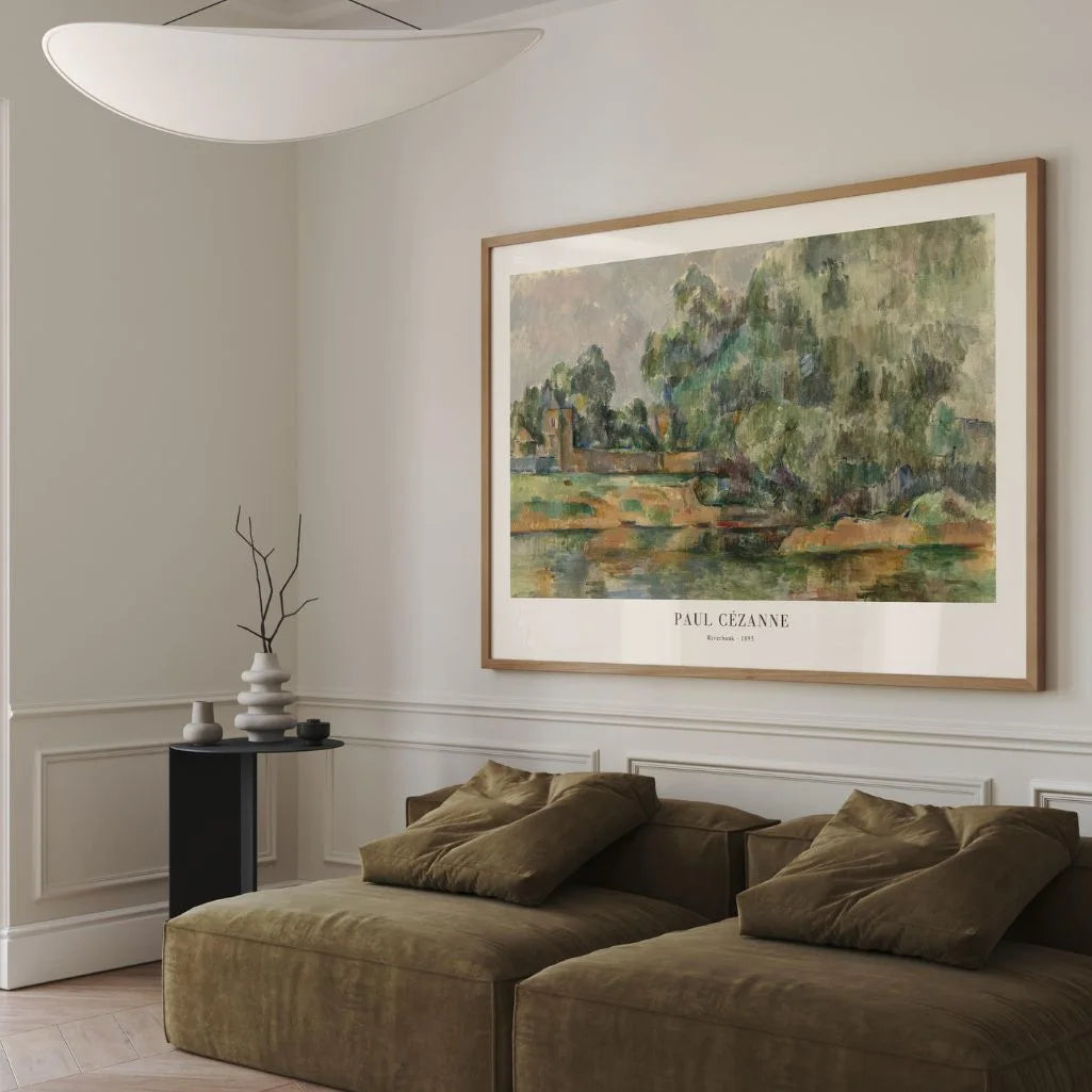 Paul Cézanne – Paesaggio fluviale Poster