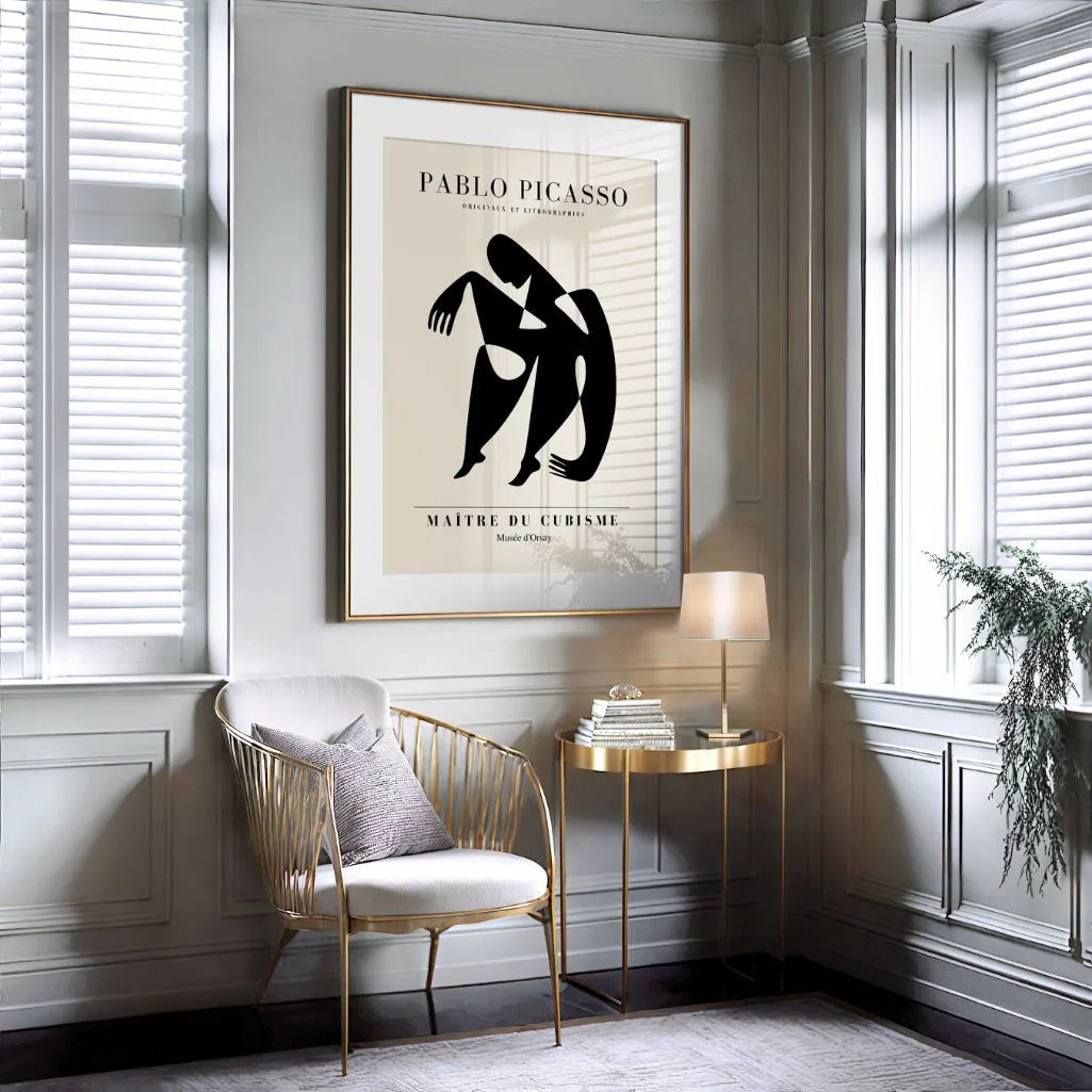 Poster ispirato a Pablo Picasso – Silhouette nera
