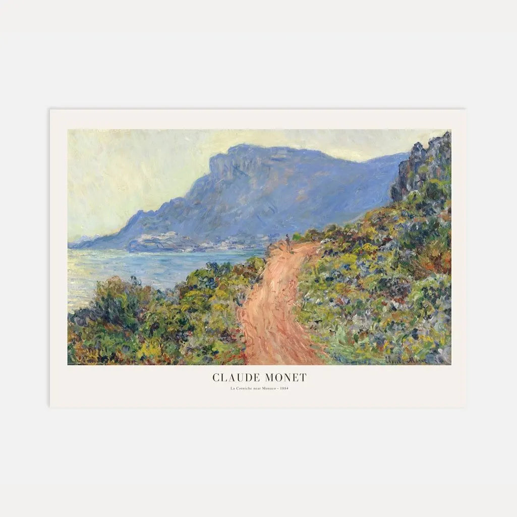 Claude Monet – La Corniche vicino a Monaco Poster