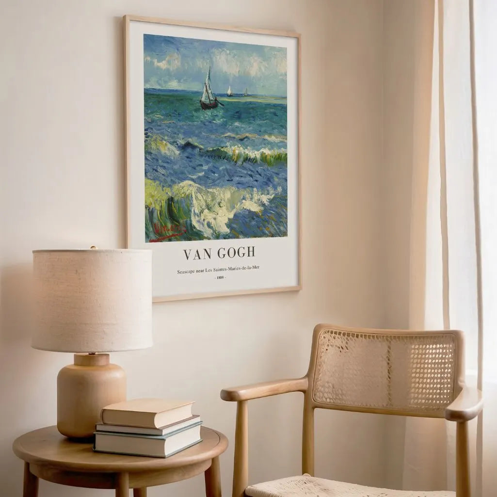Vincent van Gogh – Marina vicino a Les Saintes-Maries-de-la-Mer Poster