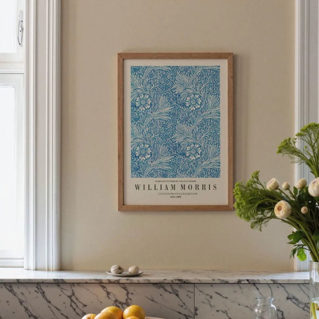 William Morris Marigold Botanical Poster