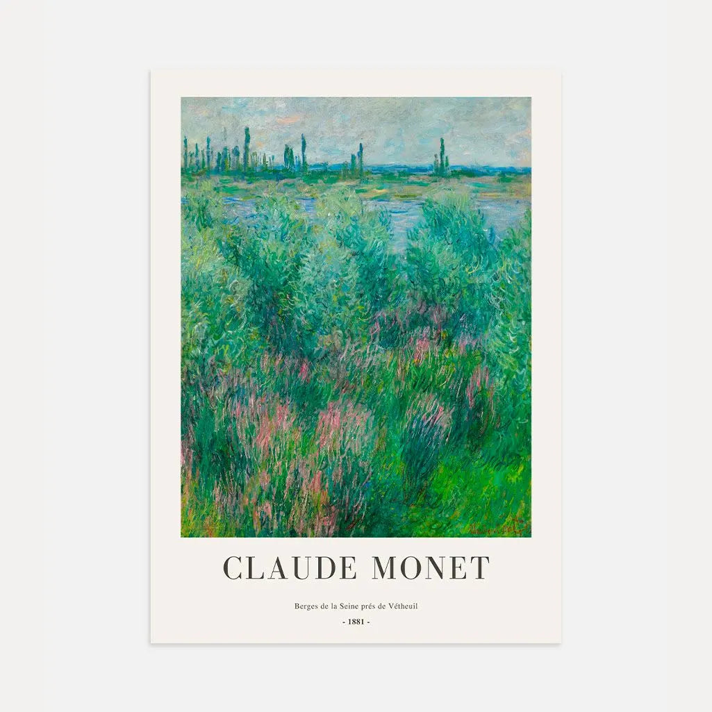 Claude Monet – Rive della Senna vicino a Vétheuil (1881) Poster