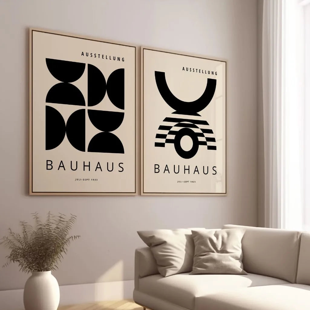 Bauhaus Forme nere – Set di 2 poster
