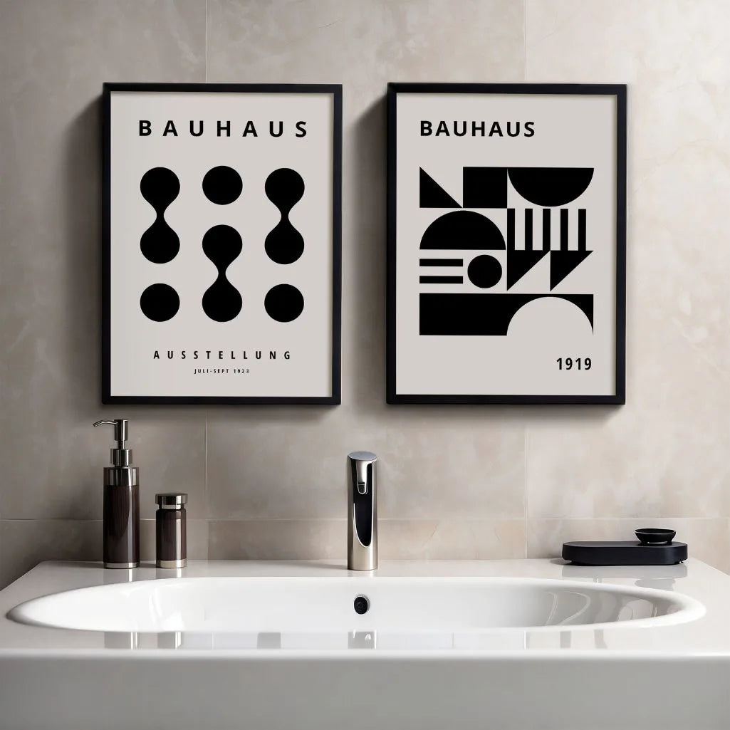 Bauhaus Giallo Nero – Set di 2 poster
