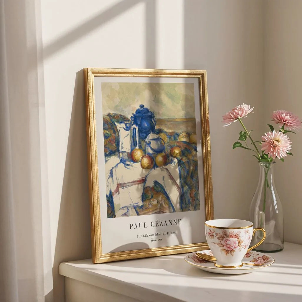 Paul Cézanne – Natura morta con vaso blu Poster