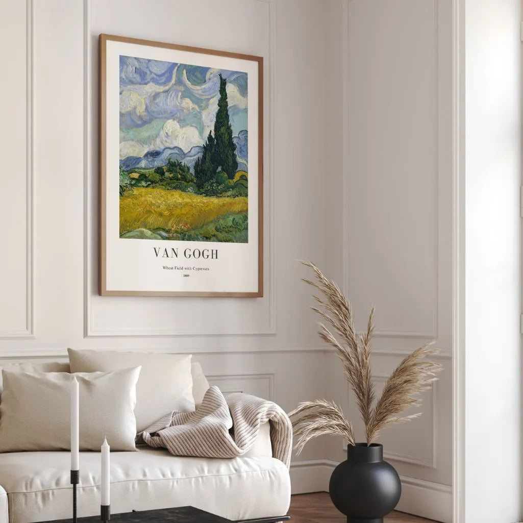Poster Vincent van Gogh – Campo di grano con cipressi