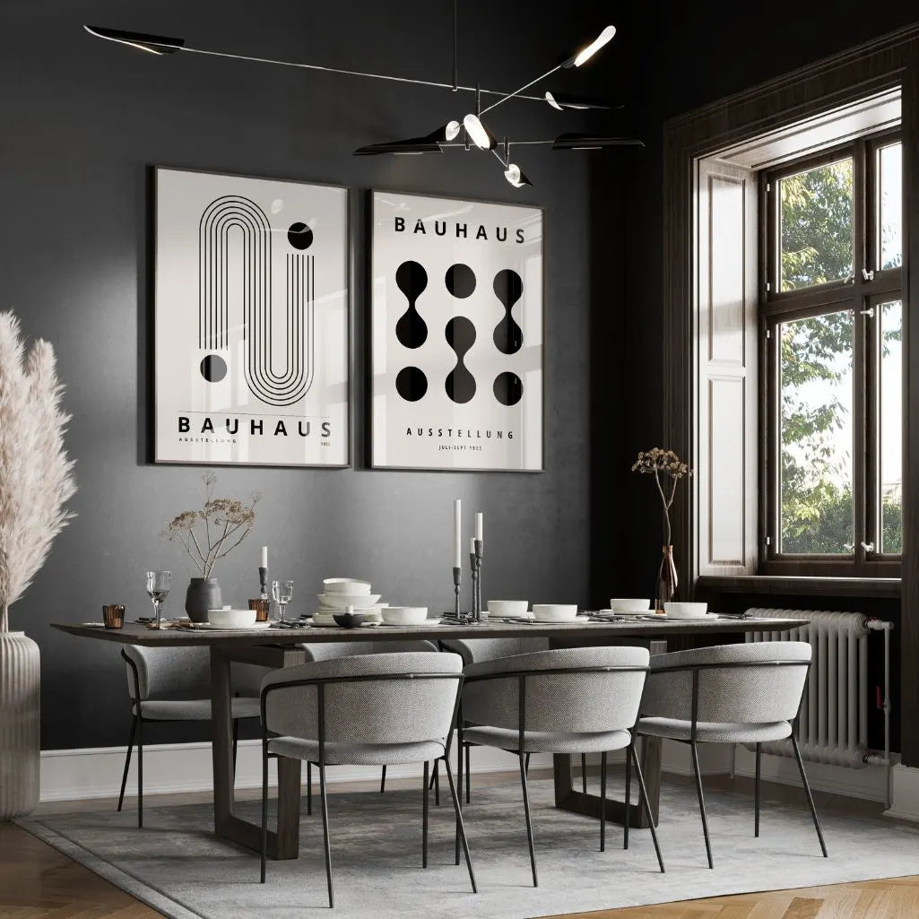 Bauhaus Forme Nere – Set Di 2 Poster