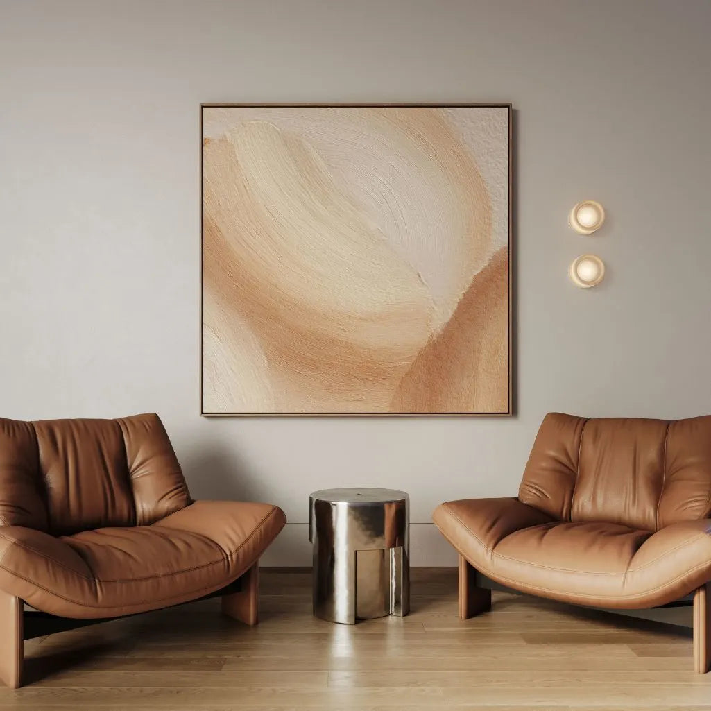 Tela incorniciata – Onde beige