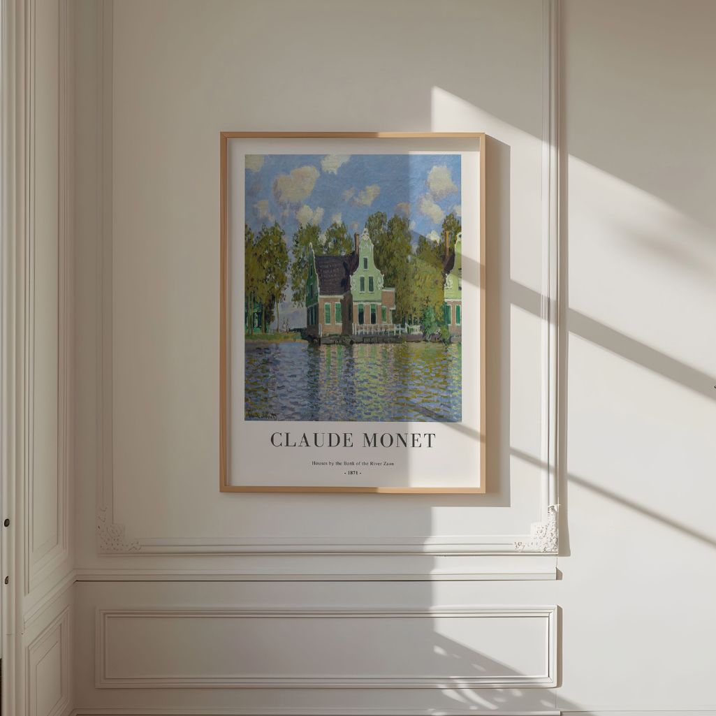 Claude Monet – Case lungo il fiume Zaan (1871) Poster