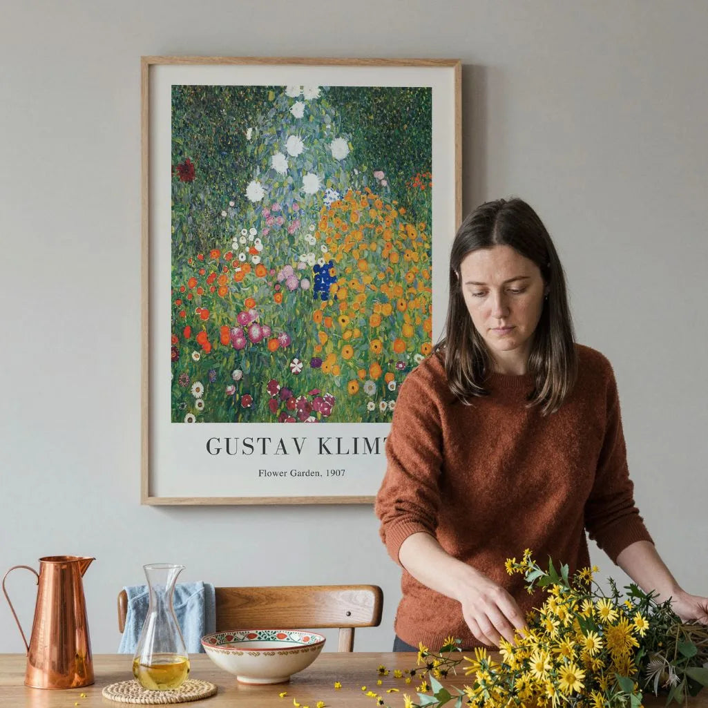 Klimt Flower Garden Poster