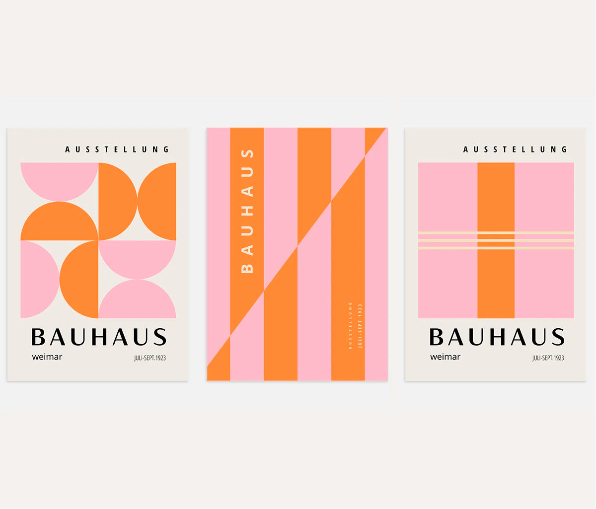 Weimar Color Energy Bauhaus Poster Set of 3