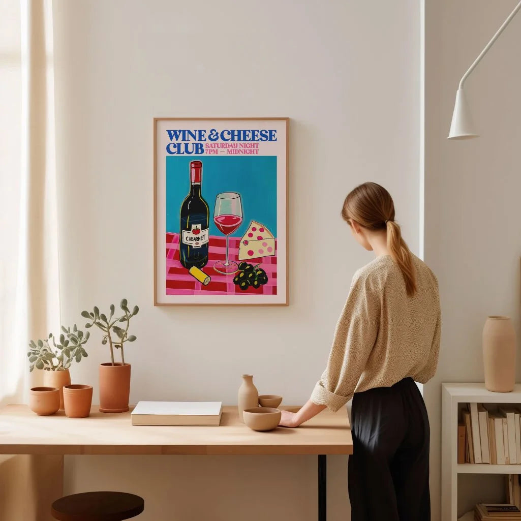 Poster Club Vino-Formaggio