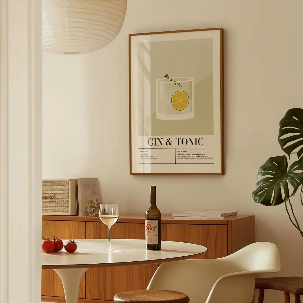 Poster Gin Tonic illustrazione