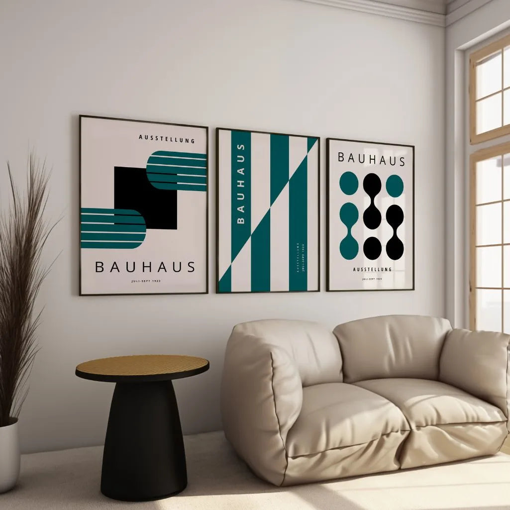 Modular Harmony Bauhaus Poster Set of 3