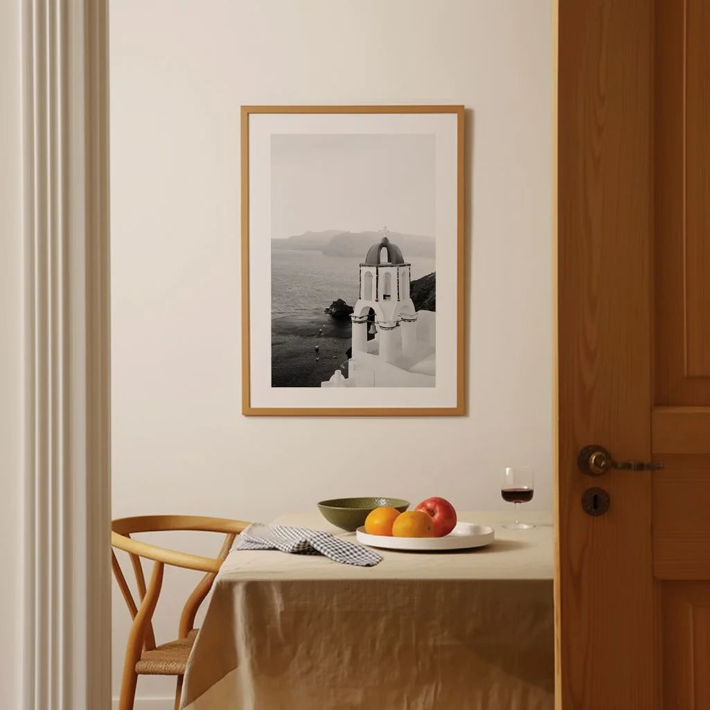 Santorini Bell Tower Poster