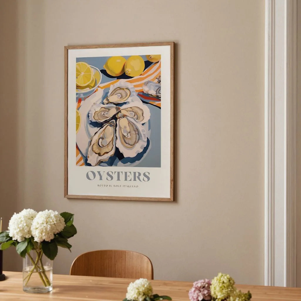 Poster Ostriche-Agrumi