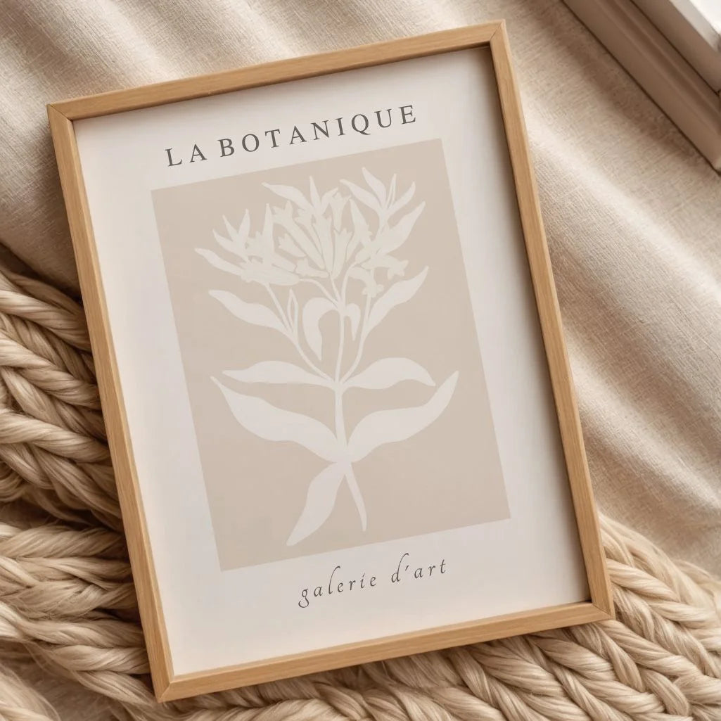 La Botanique Beige Flowers Poster
