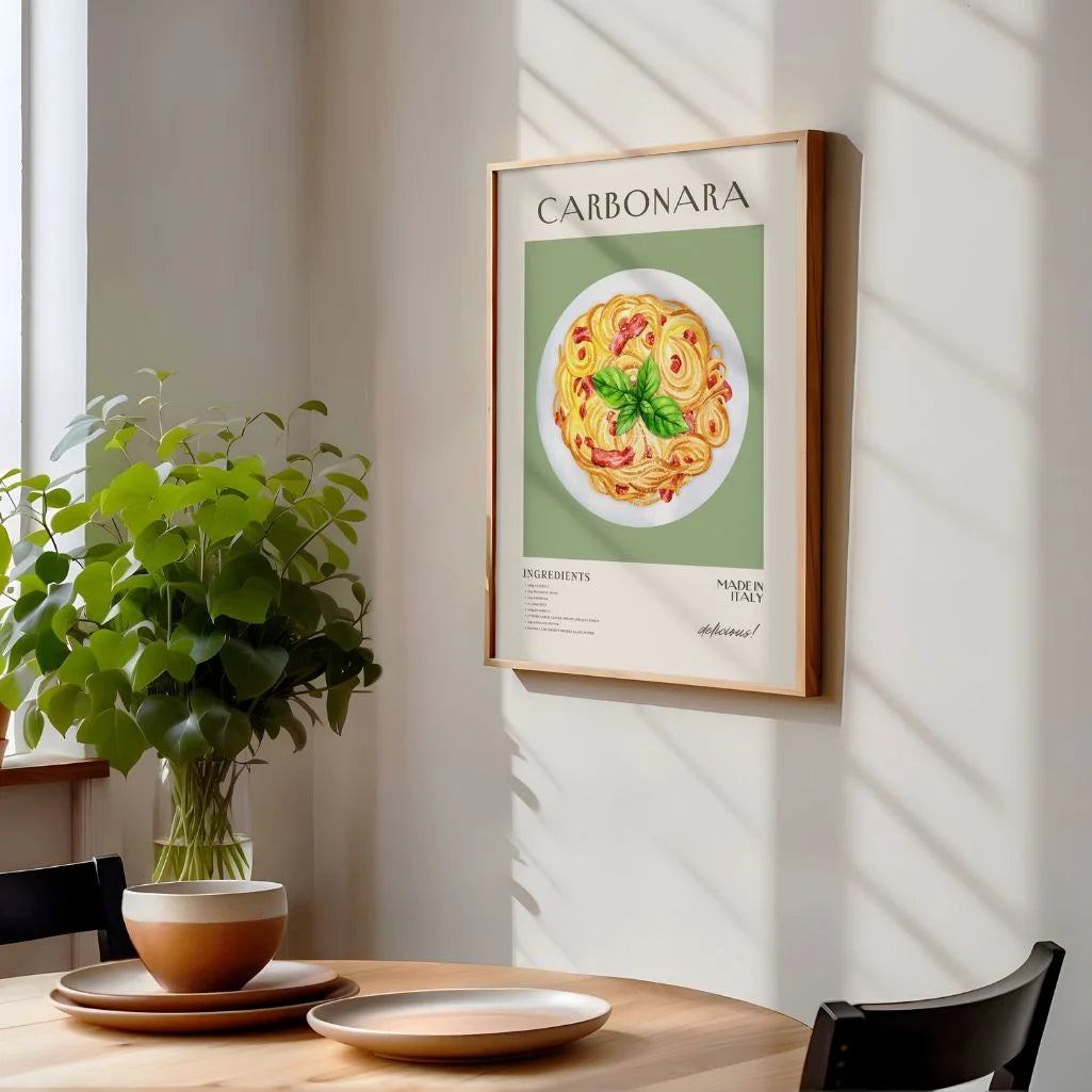 Poster un’illustrazione Pasta Carbonara