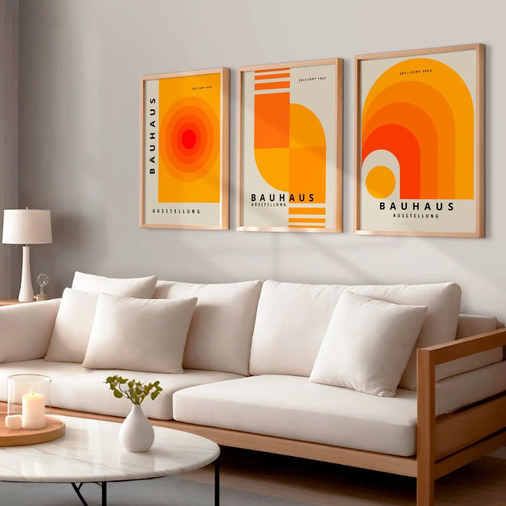 Bauhaus Weimar Color Rhythm Set of 3 Posters