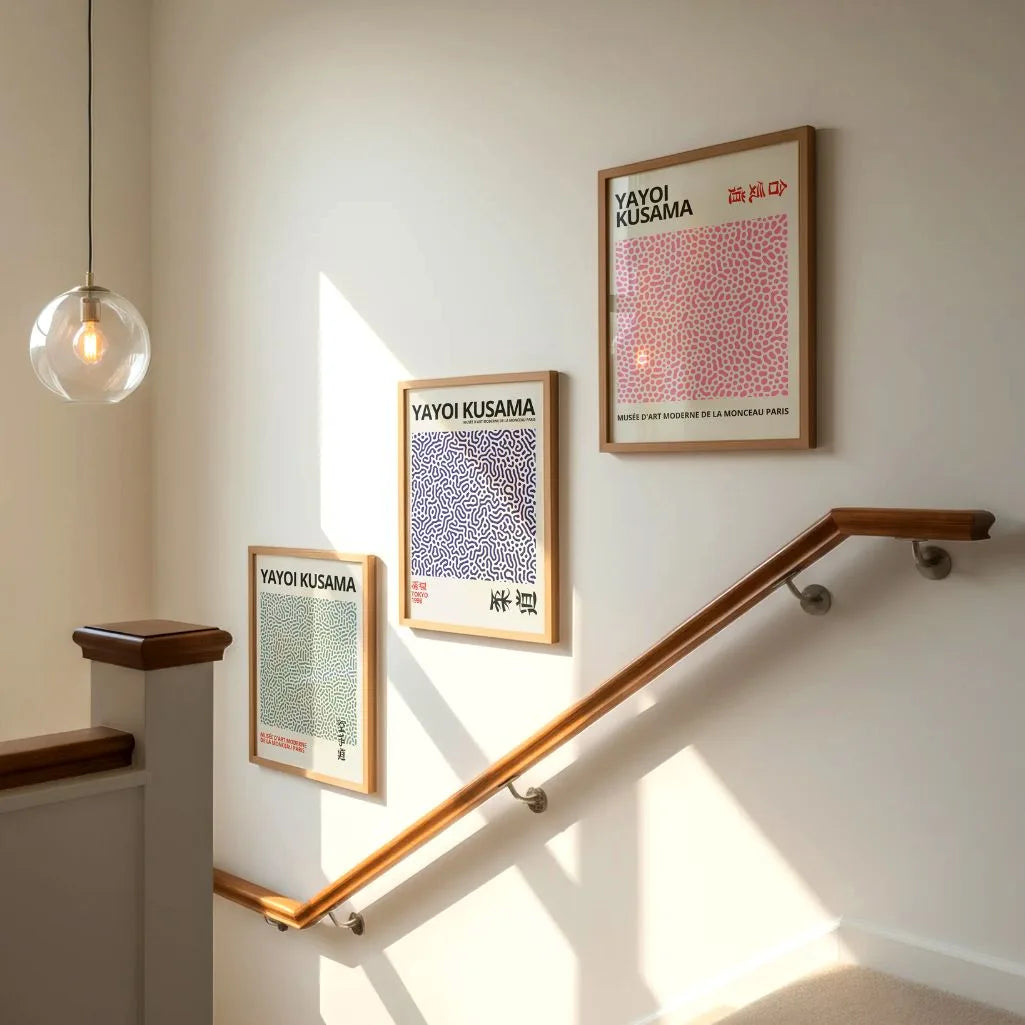 Abstract Pattern Art Prints Set of 3 - Japanese Inspired Minimal Wall Art