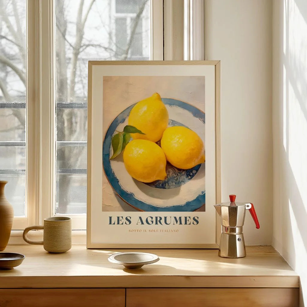 Poster Piatto di Limoni Les Agrumes