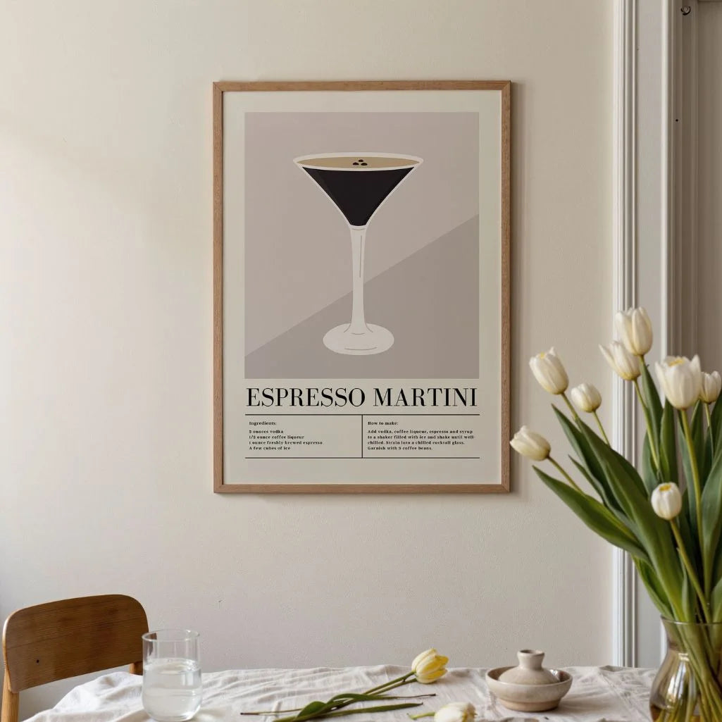Poster Espresso Martini illustrazione