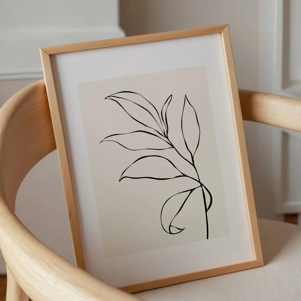 Minimalist Botanical Line Art Poster