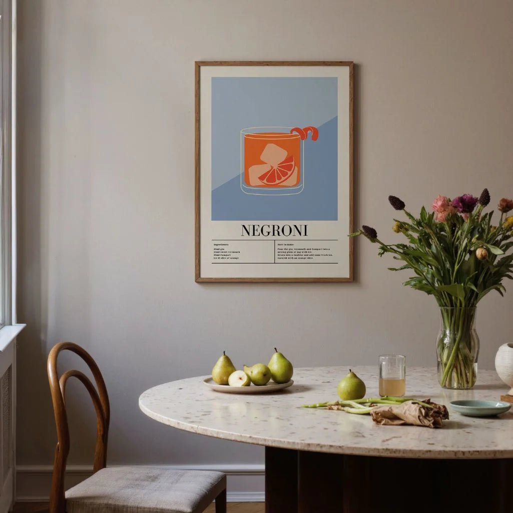 Poster Cocktail Negroni