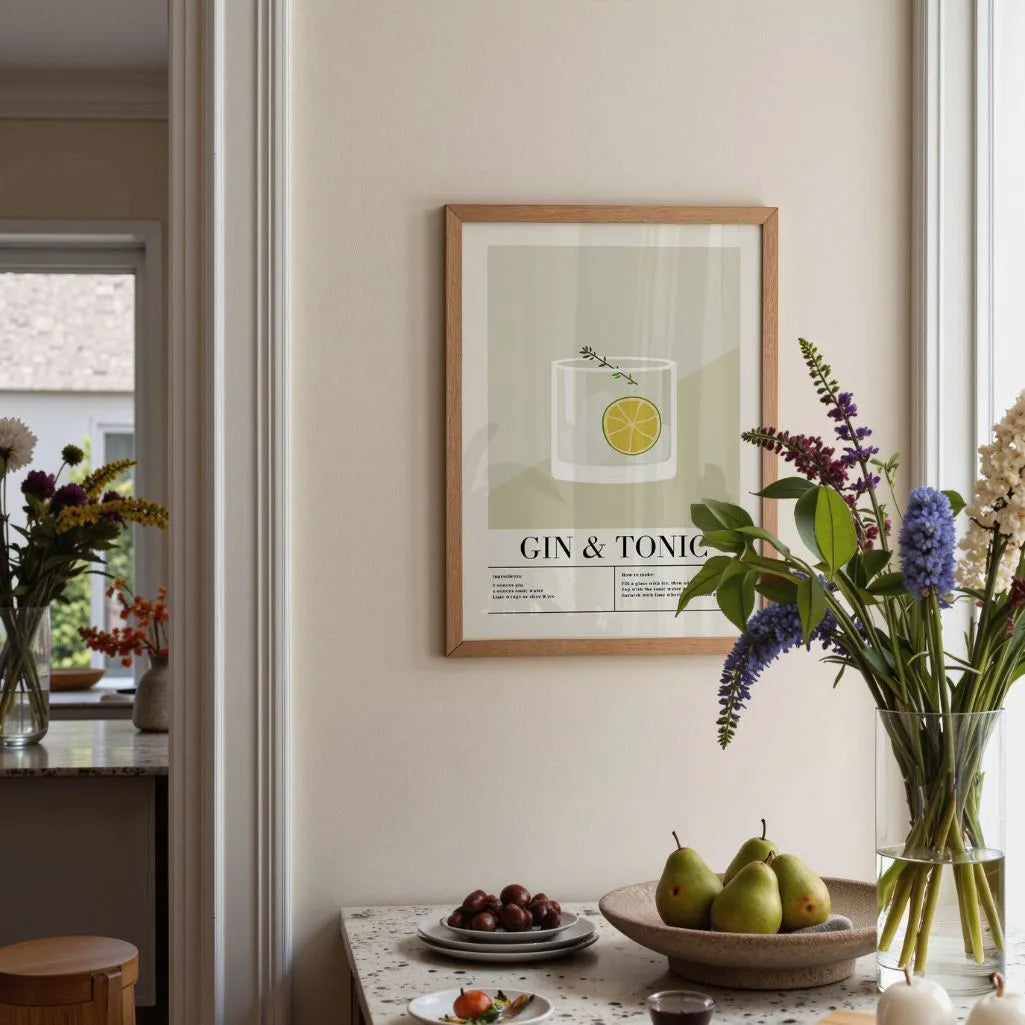 Poster Gin Tonic illustrazione