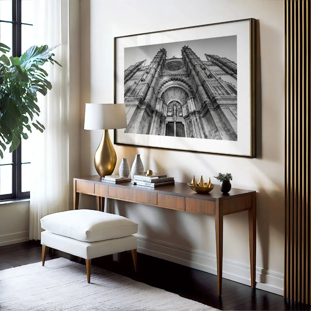 Gothic Cathedral Facade Poster