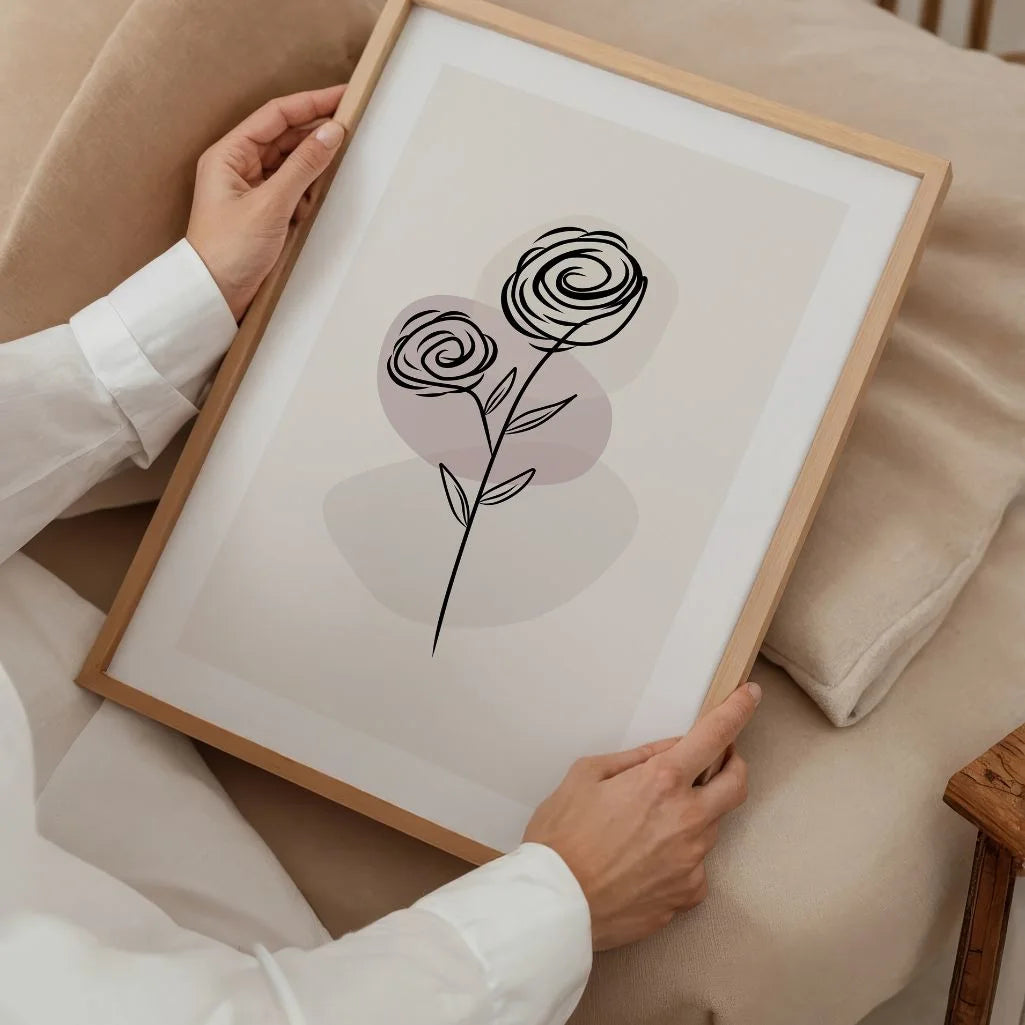 Rose Lines Poster