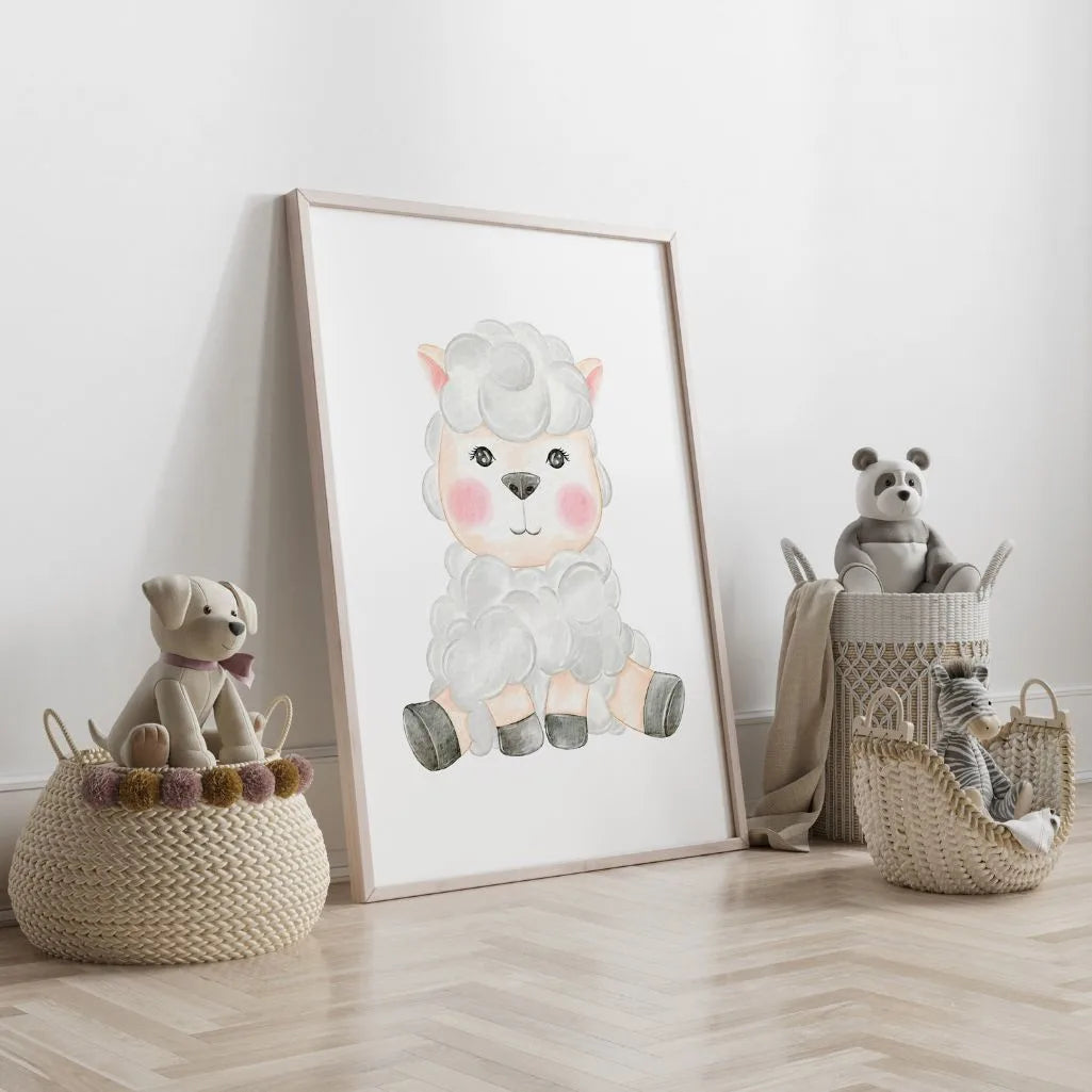 Watercolor Lamb Poster