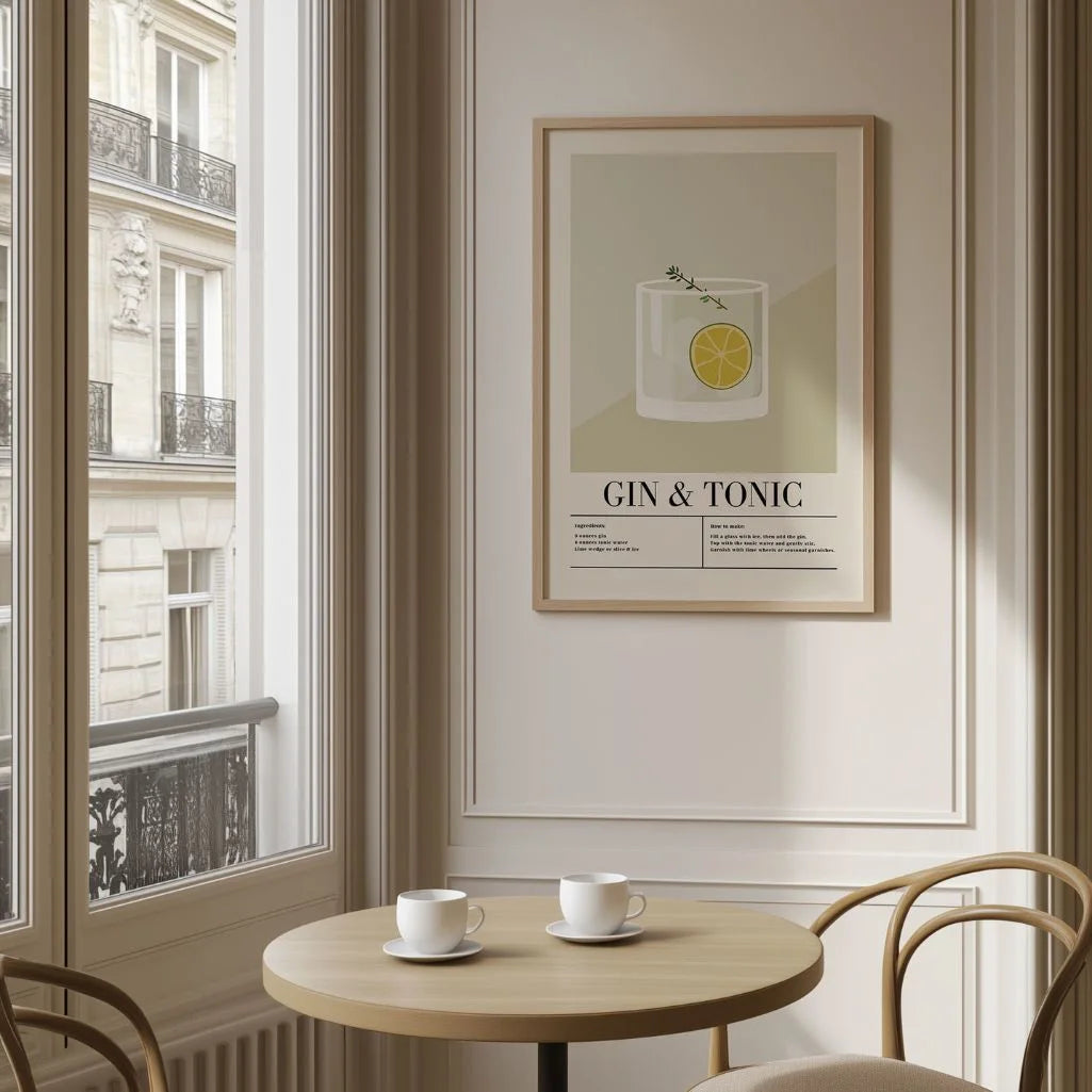Poster Gin Tonic illustrazione