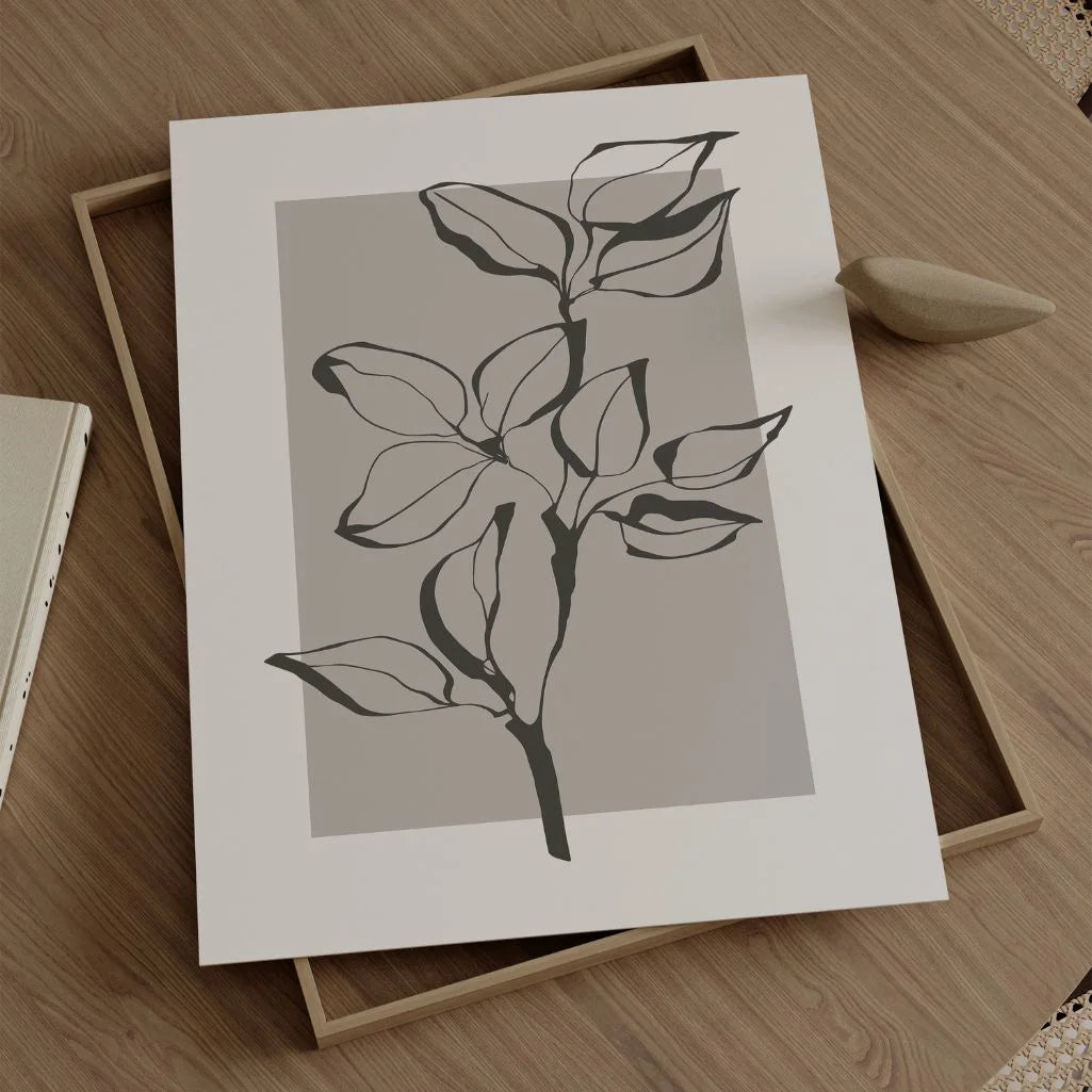 Line Art Branch Poster