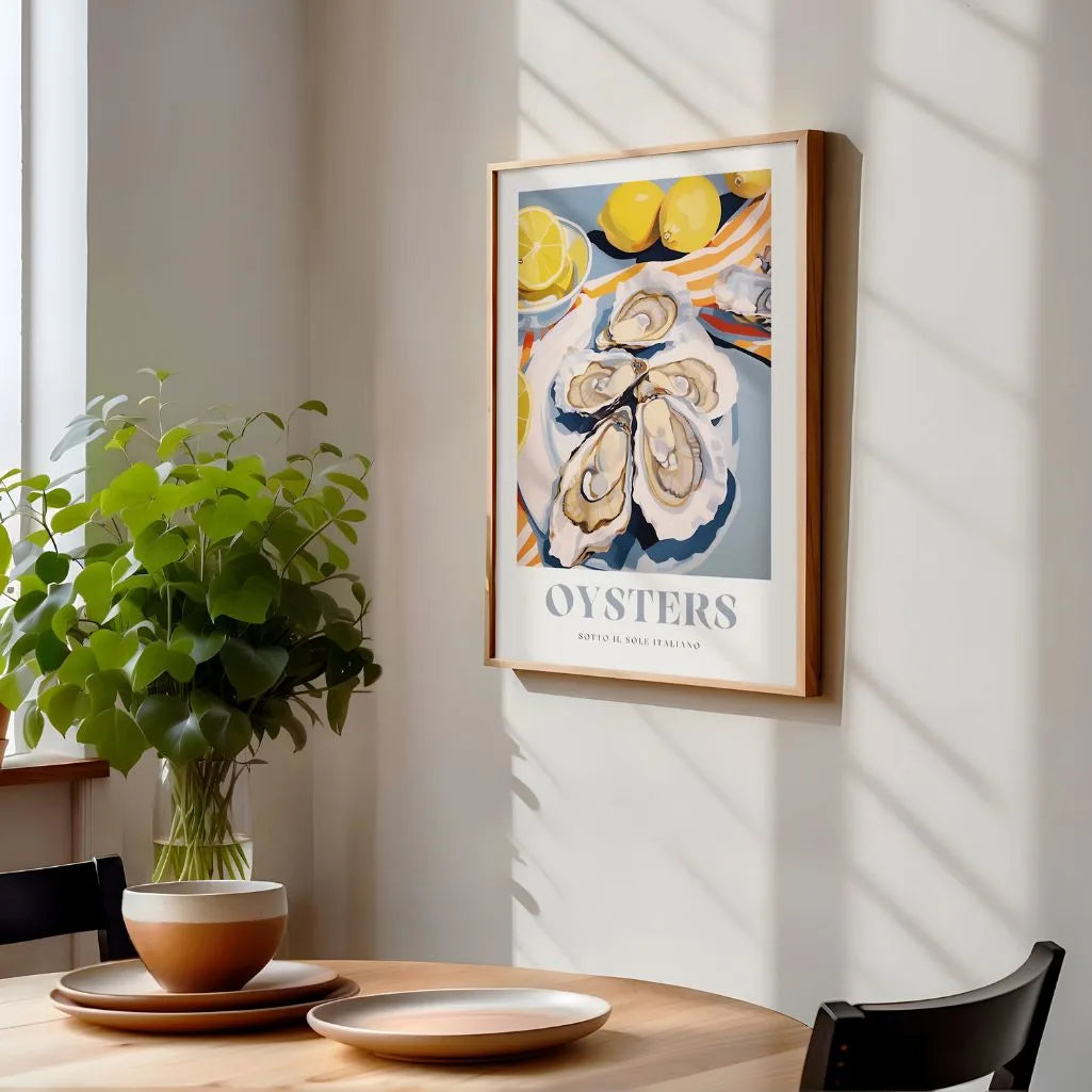 Poster Ostriche-Agrumi