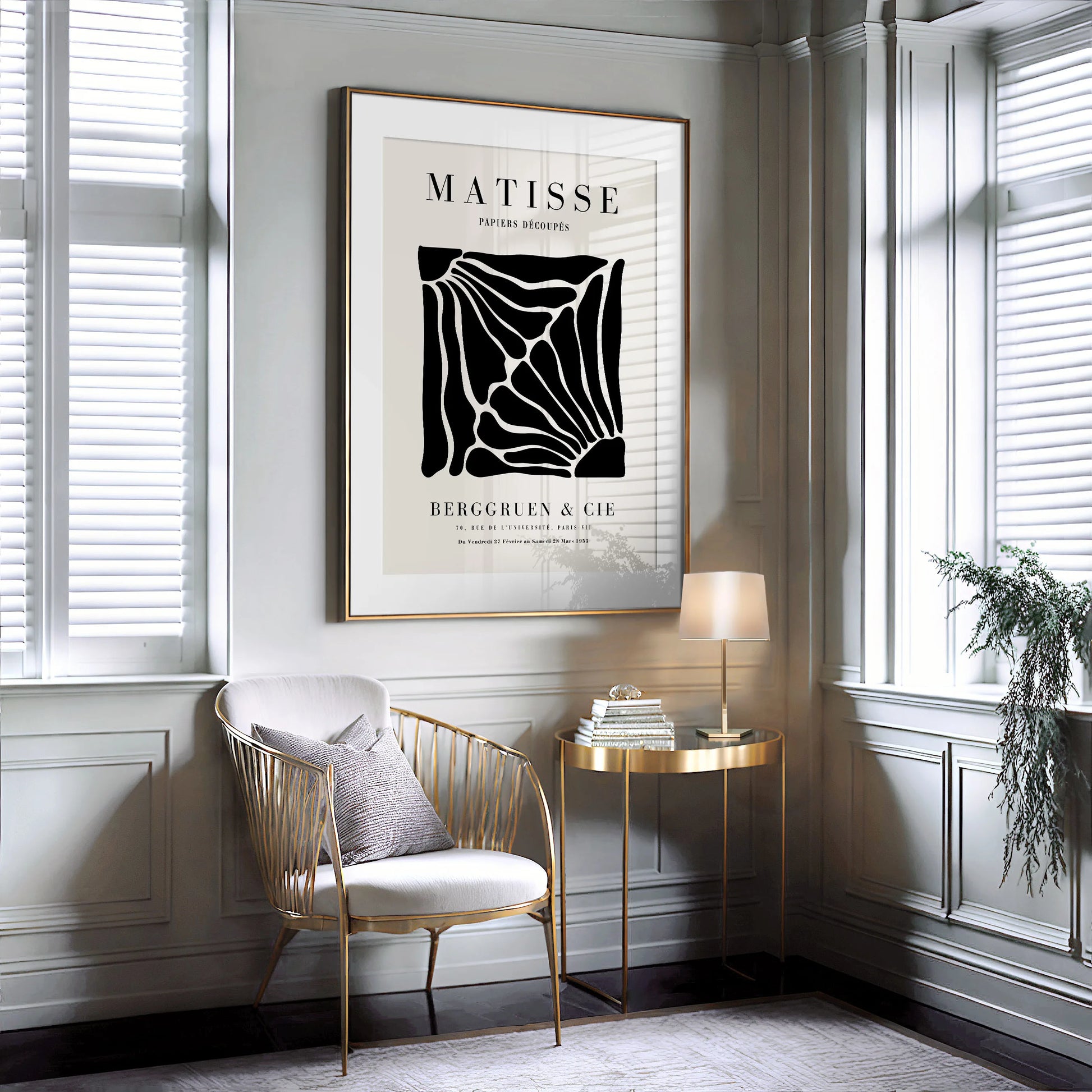 Henri Matisse – Poster Silhouette Floreali Nere