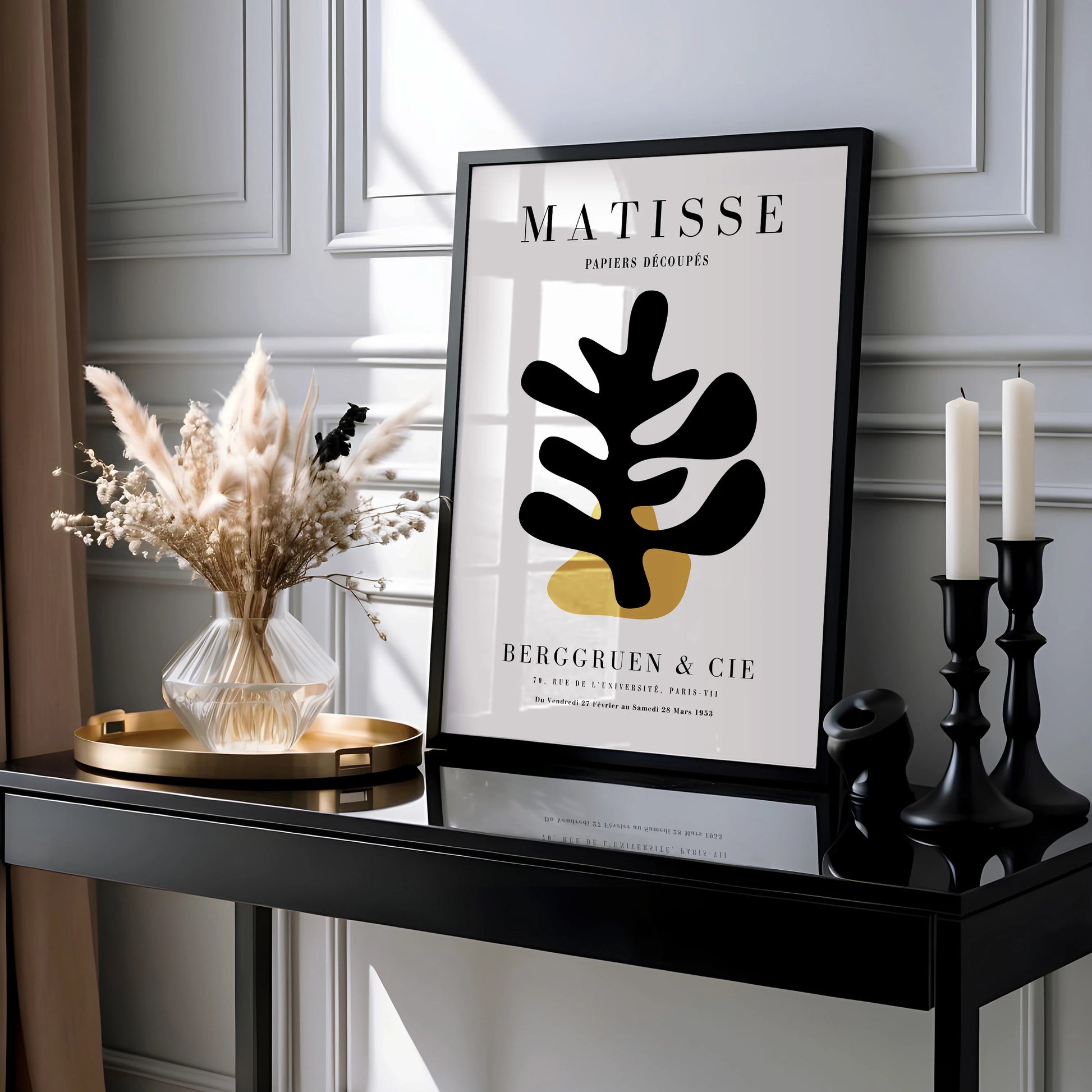 Poster Matisse Motivo Nero E Oro