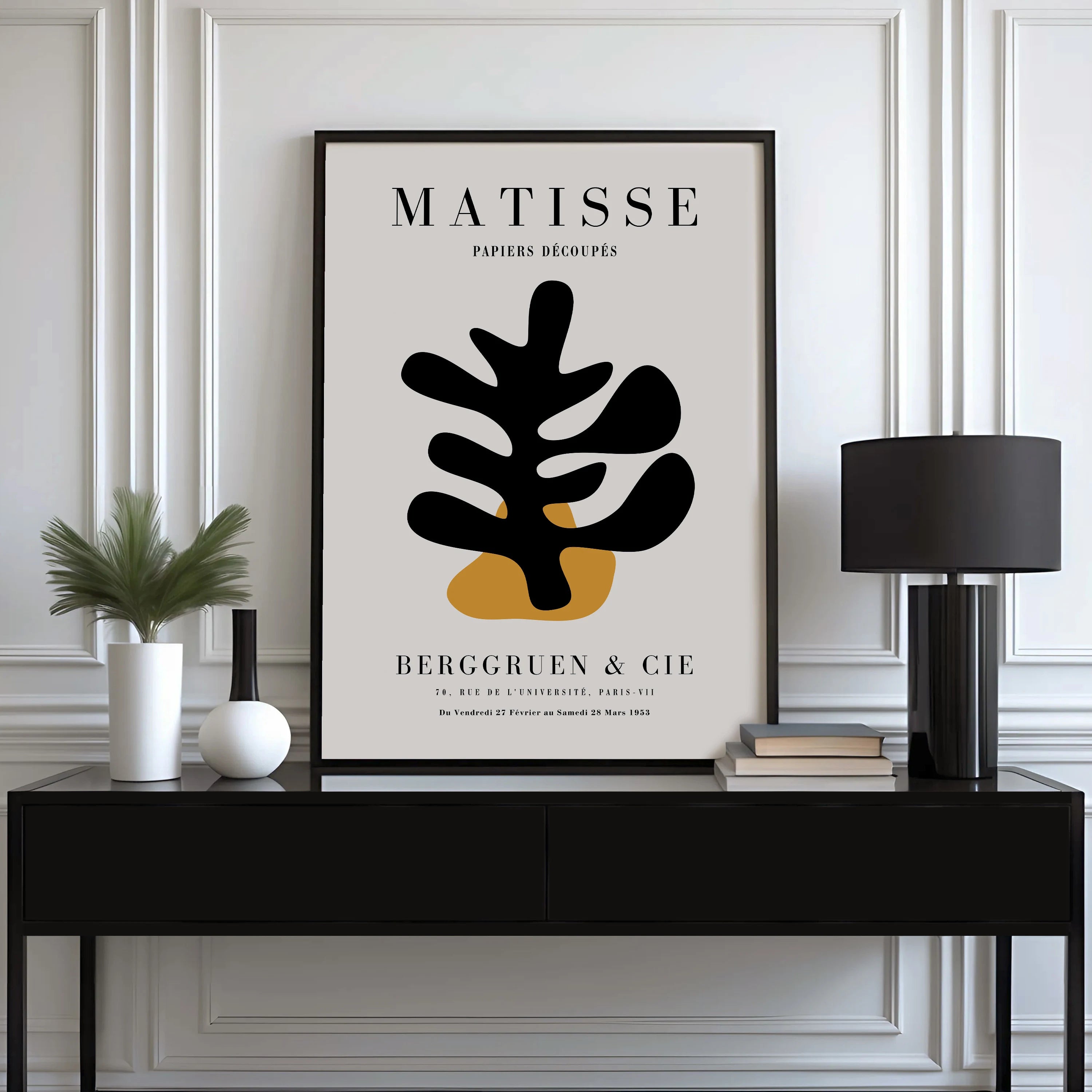 Poster Matisse Motivo Nero E Oro
