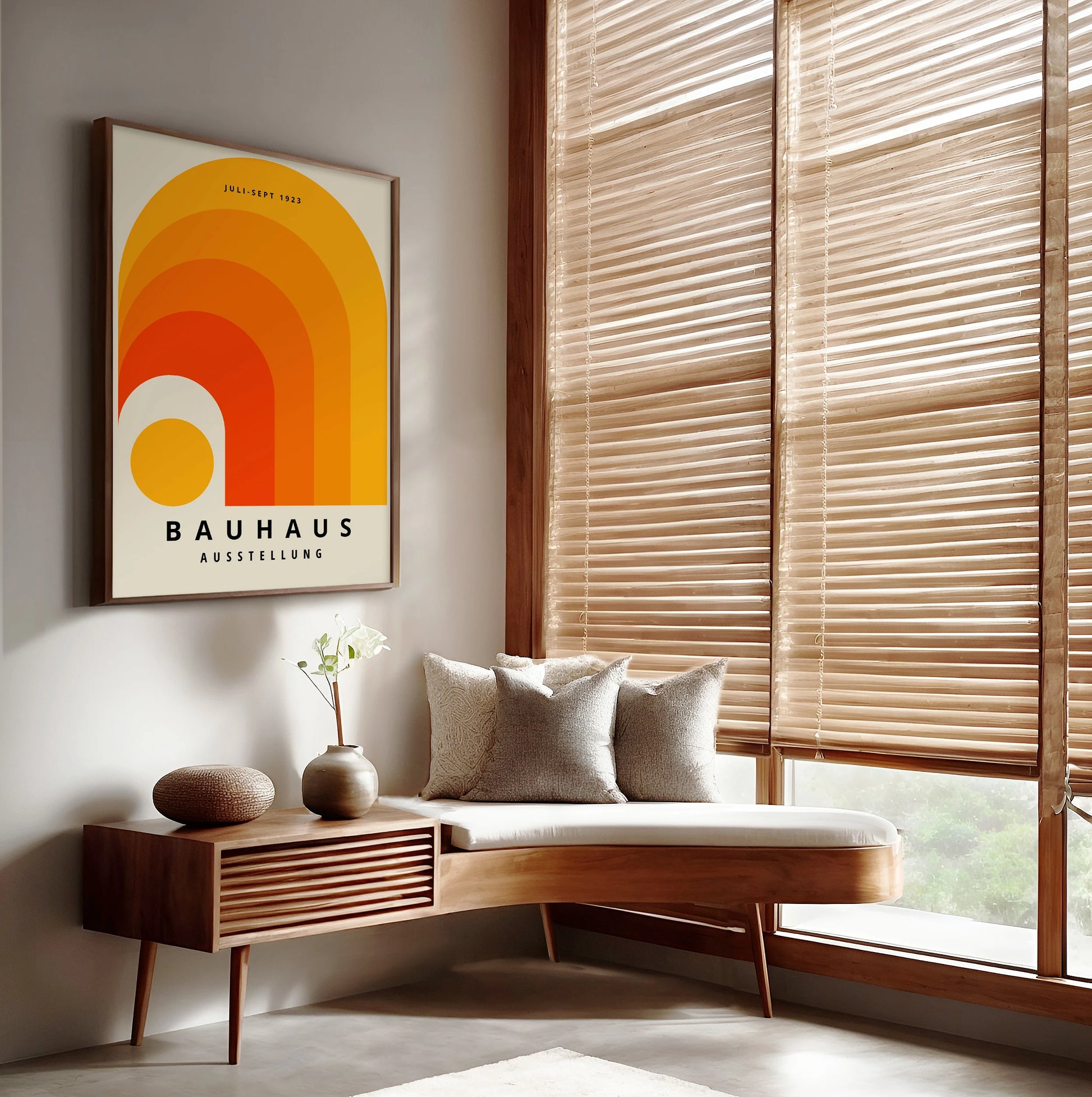 Poster Bauhaus Arcobaleno Arancione