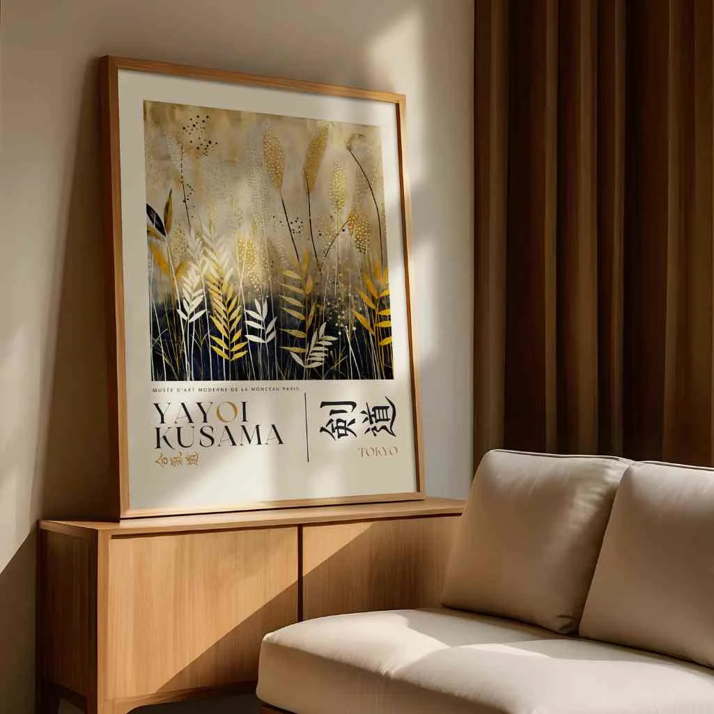 Yayoi Kusama Golden Nature Motifs Poster