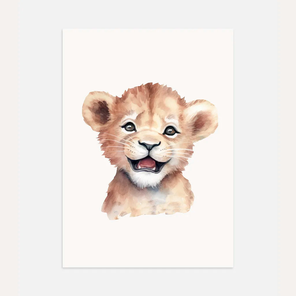baby lion poster kids wall art