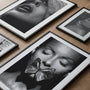 black white artistic portrait poster modern interior