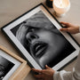 black white lips portrait poster decor