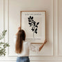 minimalist botanical branch poster bedroom calm neutral decor