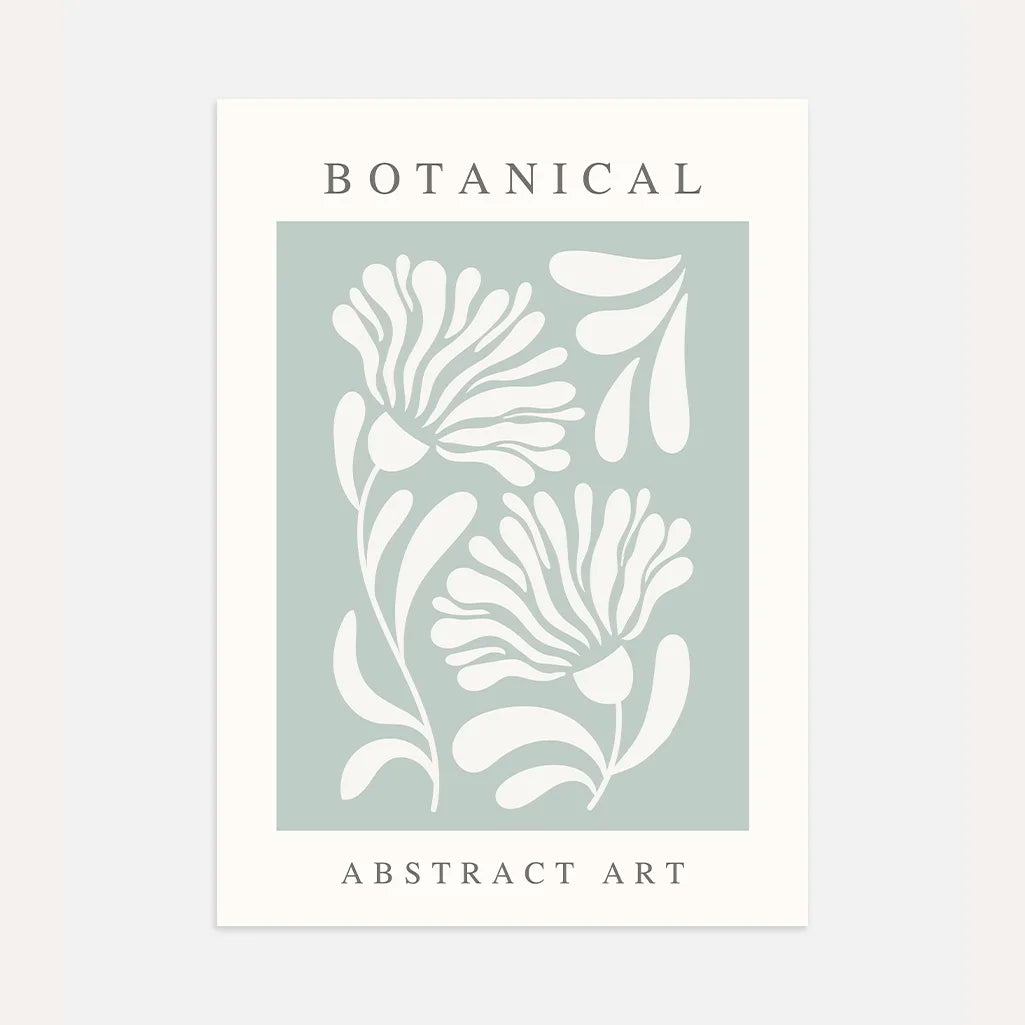 botanical flowers poster abstract wall art